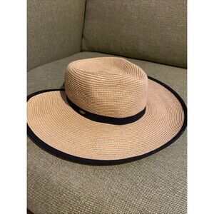 Scala sun hat woven Women's Braided Sun Hat Straw look beach resort